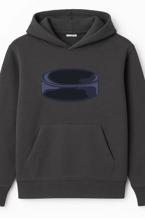 Hockey Puck Simple Illustration Hoodie