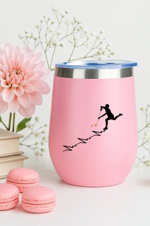 Hockey Sport Heartbeat Silhouette 12oz Tumbler