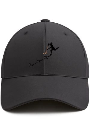 Hockey Sport Heartbeat Silhouette Cotton Baseball Hat