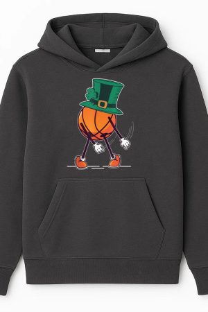 Irish St Patricks Day Hat Basketball Hoodie