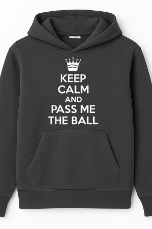 Keep Calm Pass Me The Ball Basketball Hoodie