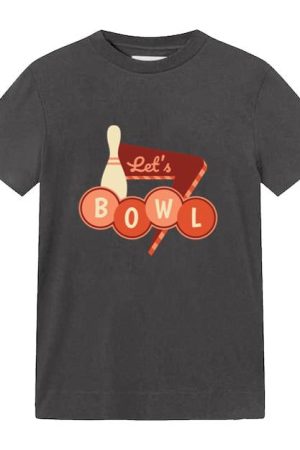 Lets Bowl Bowling Quote Flat T-Shirt
