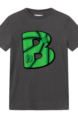 Letter B Green Basketball T-Shirt