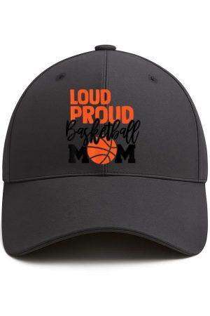 Loud Proud Mom Basketball Mother Cotton Baseball Hat