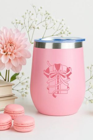 Romantic Bowling T Shirt Design 12oz Tumbler