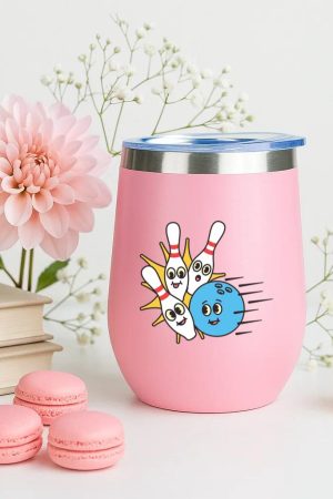 Spare Retro Cartoon Bowling 12oz Tumbler