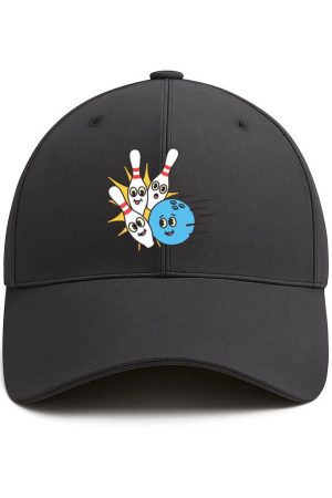 Spare Retro Cartoon Bowling Cotton Baseball Hat