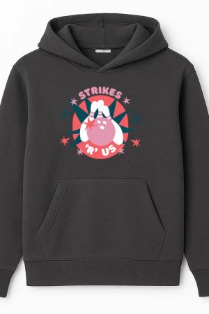 Strikes R Us Bowling Logo Hoodie