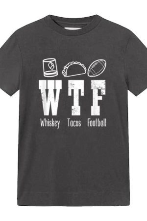 Taco Football Whiskey WTF T-Shirt