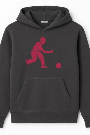 Teenager Bowling People Silhouette Hoodie