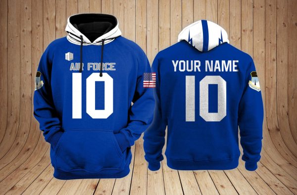 Air Force Falcons Football NCAA Custom 3D Hoodie PT Genxprint