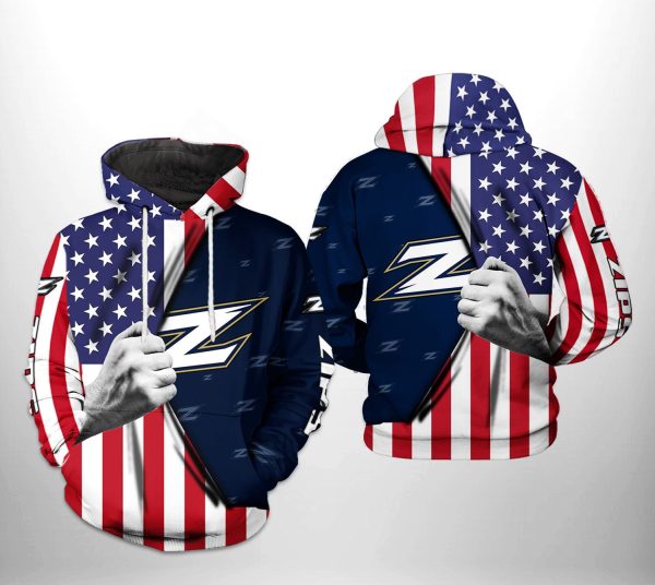 Akron Zips NCAA US FLag Hoodie Genxprint