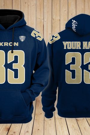 Akron Zips football Hoodie NCAA Sweatshirt Hoodie Zipped Hoodie Genxprint