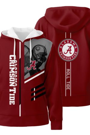 Alabama Crimson Tide 3D All Over Print Hoodie Zip-Up Hoodie Genxprint