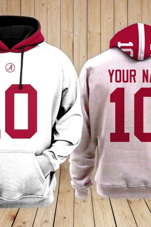 Alabama Crimson Tide NCAA Custom 3D Hoodie PT Genxprint