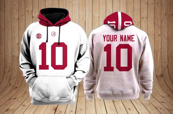 Alabama Crimson Tide NCAA Custom 3D Hoodie PT Genxprint