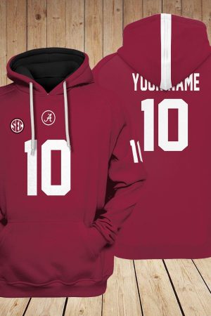 Alabama Crimson Tide NCAA Custom 3D Hoodie PT Genxprint