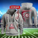 Alabama Crimson Tide Quarter Zip Hoodie Style Genxprint