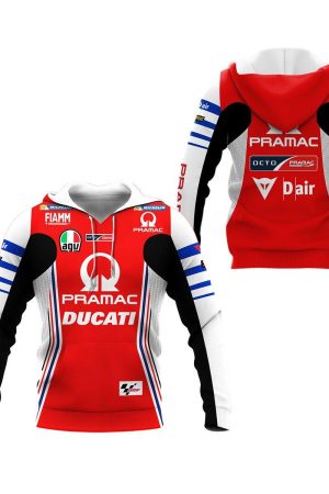 Alma Ducati Racing Team All Over Print Hoodie Zip Hoodie Genxprint