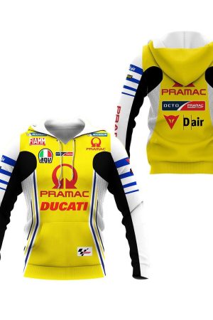 Alma Ducati Racing Team Yellow All Over Print Hoodie Zip Hoodie Genxprint