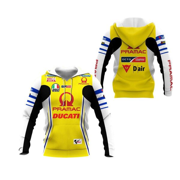 Alma Ducati Racing Team Yellow All Over Print Hoodie Zip Hoodie Genxprint