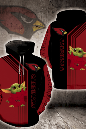 Arizona Cardinals Baby Yoda Hoodie Genxprint
