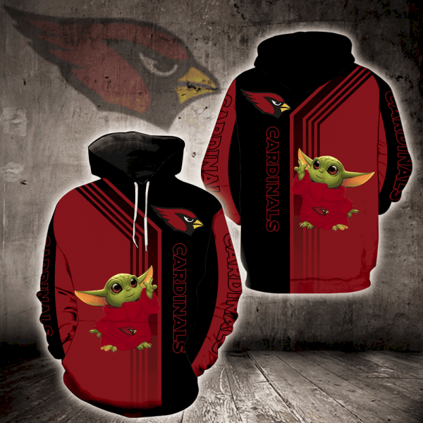 Arizona Cardinals Baby Yoda Hoodie Genxprint