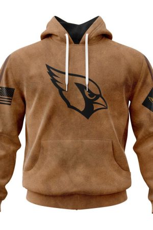 Arizona Cardinals Basic Brown NFL 3D Hoodie Genxprint