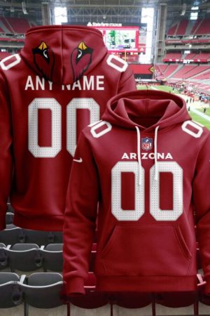 Arizona Cardinals Custom Name And Number 3D Hoodie Style Genxprint