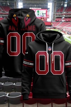 Arizona Cardinals Custom Name And Number 3D Hoodie Style Genxprint