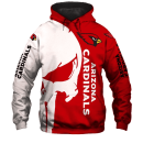 Arizona Cardinals Punisher NFL Unisex 3D Hoodie Genxprint