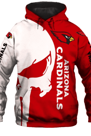 Arizona Cardinals Punisher NFL Unisex 3D Hoodie Genxprint