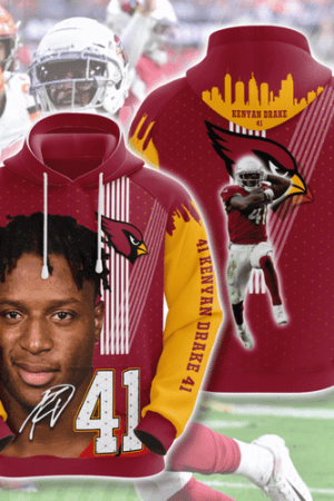 Arizona Cardinals kenyan drake Hoodie Genxprint