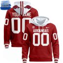 Arkansas Razorbacks 2024 Custom name and Number Pullover Hoodie Genxprint