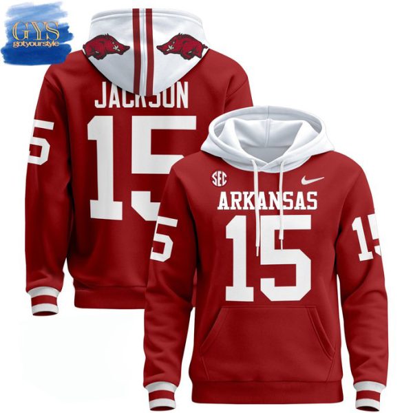 Arkansas Razorbacks 2024 Custom name and Number Pullover Hoodie Genxprint - Image 3