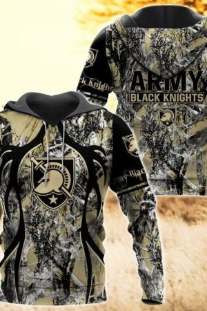 Army Black Knights Camo Hunting 3D printed Sweatshirt Hoodie Zipped Hoodie Genxprint
