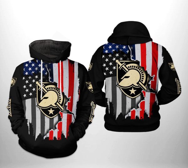 Army Black Knights NCAA US Flag Hoodie Genxprint