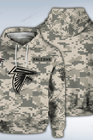 Atlanta Falcons Camouflage NFL Unisex 3D Hoodie Style Genxprint