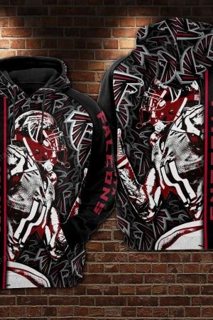 Atlanta Falcons NFL Football Many Logo Hoodie Genxprint