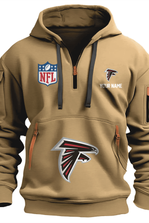 Atlanta Falcons Premium NFL Quarter Zip Hoodie Genxprint
