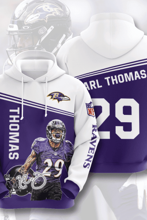 Baltimore Ravens 29 Thomas NFL Football Team Hoodie Genxprint