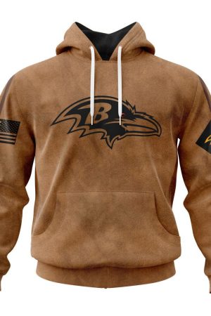 Baltimore Ravens Basic Brown NFL 3D Hoodie Genxprint