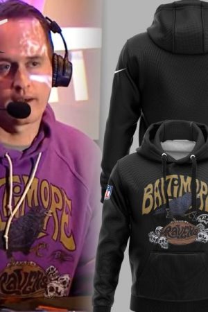 Baltimore Ravens Black V3 NFL Football Team Hoodie Genxprint