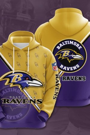 Baltimore Ravens Logo NFL Football Team Hoodie Genxprint