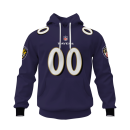 Baltimore Ravens Personalized Name And Number NFL 3D Hoodie Style Genxprint