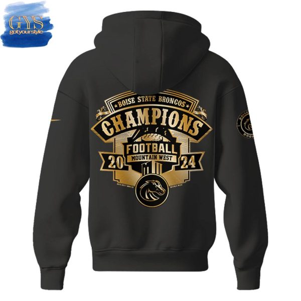 Boise State Broncos Mountain West 2024 Champions Hoodie Genxprint - Image 3