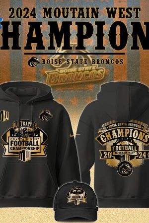 Boise State Broncos Mountain West 2024 Champions Hoodie Genxprint