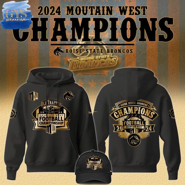 Boise State Broncos Mountain West 2024 Champions Hoodie Genxprint