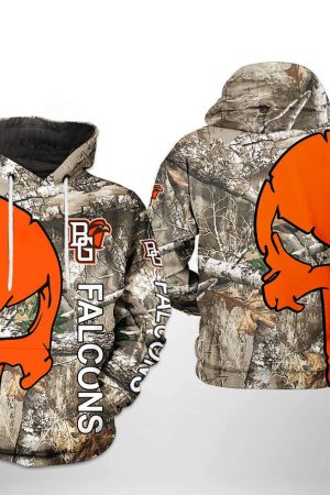 Bowling Green Falcons NCAA Camo Veteran Hunting Hoodie Genxprint