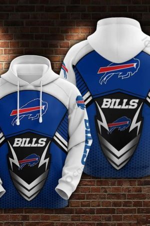 Buffalo Bills Metal V1 NFL Football Team Hoodie Genxprint